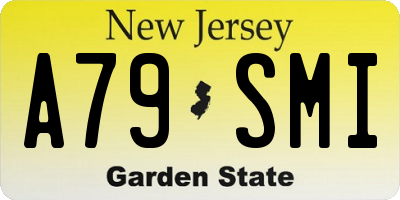 NJ license plate A79SMI