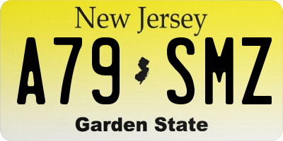 NJ license plate A79SMZ