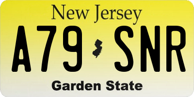 NJ license plate A79SNR