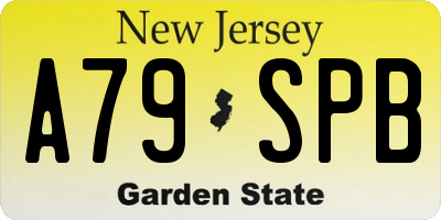 NJ license plate A79SPB