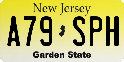 NJ license plate A79SPH