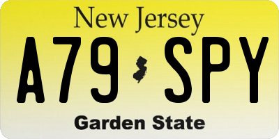 NJ license plate A79SPY