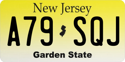 NJ license plate A79SQJ