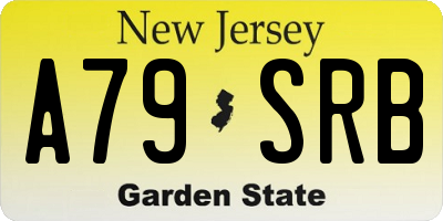 NJ license plate A79SRB