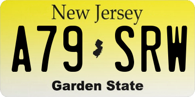 NJ license plate A79SRW