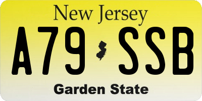 NJ license plate A79SSB
