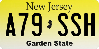 NJ license plate A79SSH