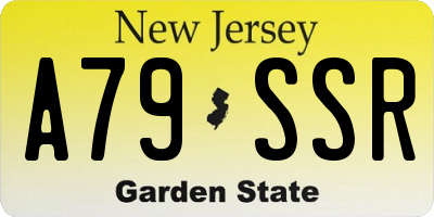 NJ license plate A79SSR