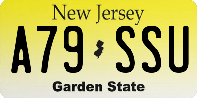 NJ license plate A79SSU