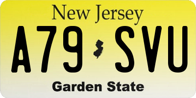 NJ license plate A79SVU