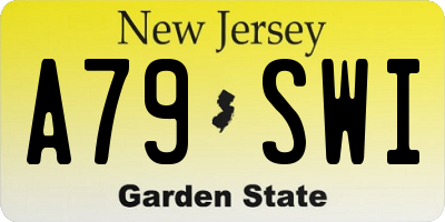 NJ license plate A79SWI