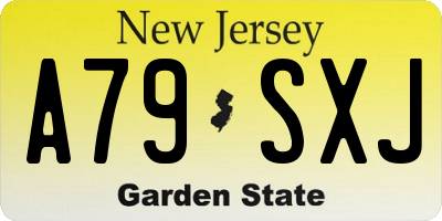NJ license plate A79SXJ