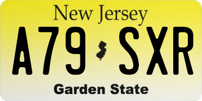 NJ license plate A79SXR