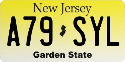 NJ license plate A79SYL
