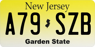 NJ license plate A79SZB