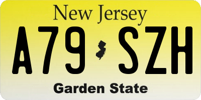 NJ license plate A79SZH