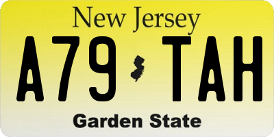 NJ license plate A79TAH