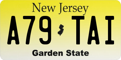 NJ license plate A79TAI