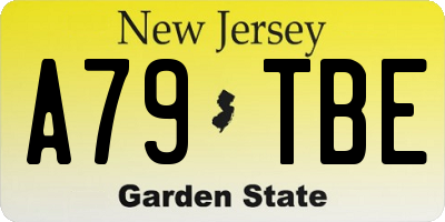NJ license plate A79TBE