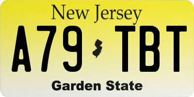NJ license plate A79TBT