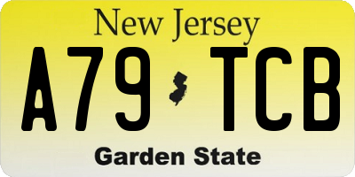NJ license plate A79TCB