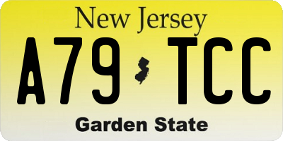 NJ license plate A79TCC