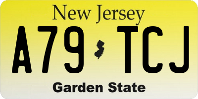 NJ license plate A79TCJ