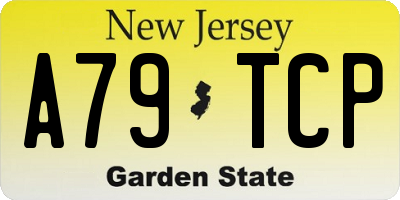 NJ license plate A79TCP