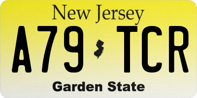 NJ license plate A79TCR