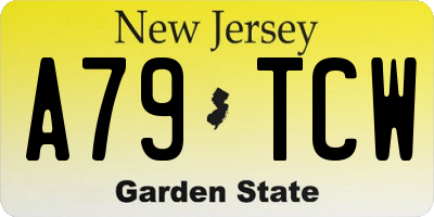 NJ license plate A79TCW