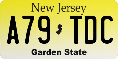 NJ license plate A79TDC