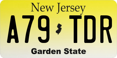 NJ license plate A79TDR