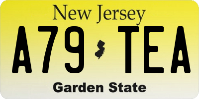 NJ license plate A79TEA