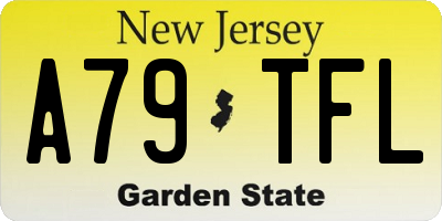 NJ license plate A79TFL