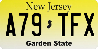 NJ license plate A79TFX
