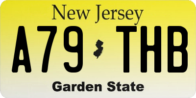 NJ license plate A79THB