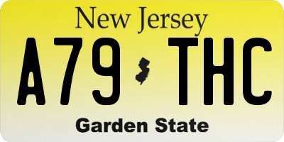 NJ license plate A79THC