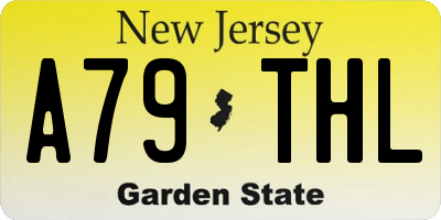 NJ license plate A79THL