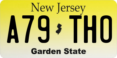 NJ license plate A79THO