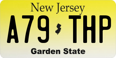 NJ license plate A79THP