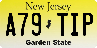 NJ license plate A79TIP