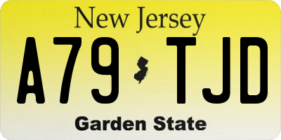 NJ license plate A79TJD
