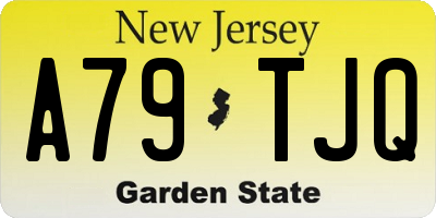 NJ license plate A79TJQ