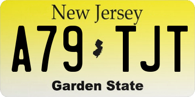 NJ license plate A79TJT