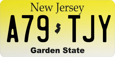 NJ license plate A79TJY
