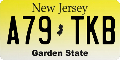 NJ license plate A79TKB