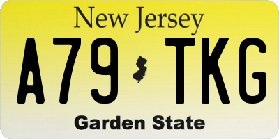 NJ license plate A79TKG