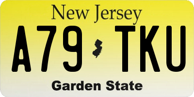 NJ license plate A79TKU