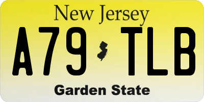 NJ license plate A79TLB