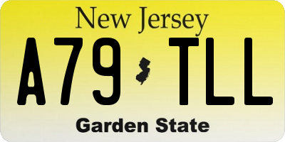 NJ license plate A79TLL